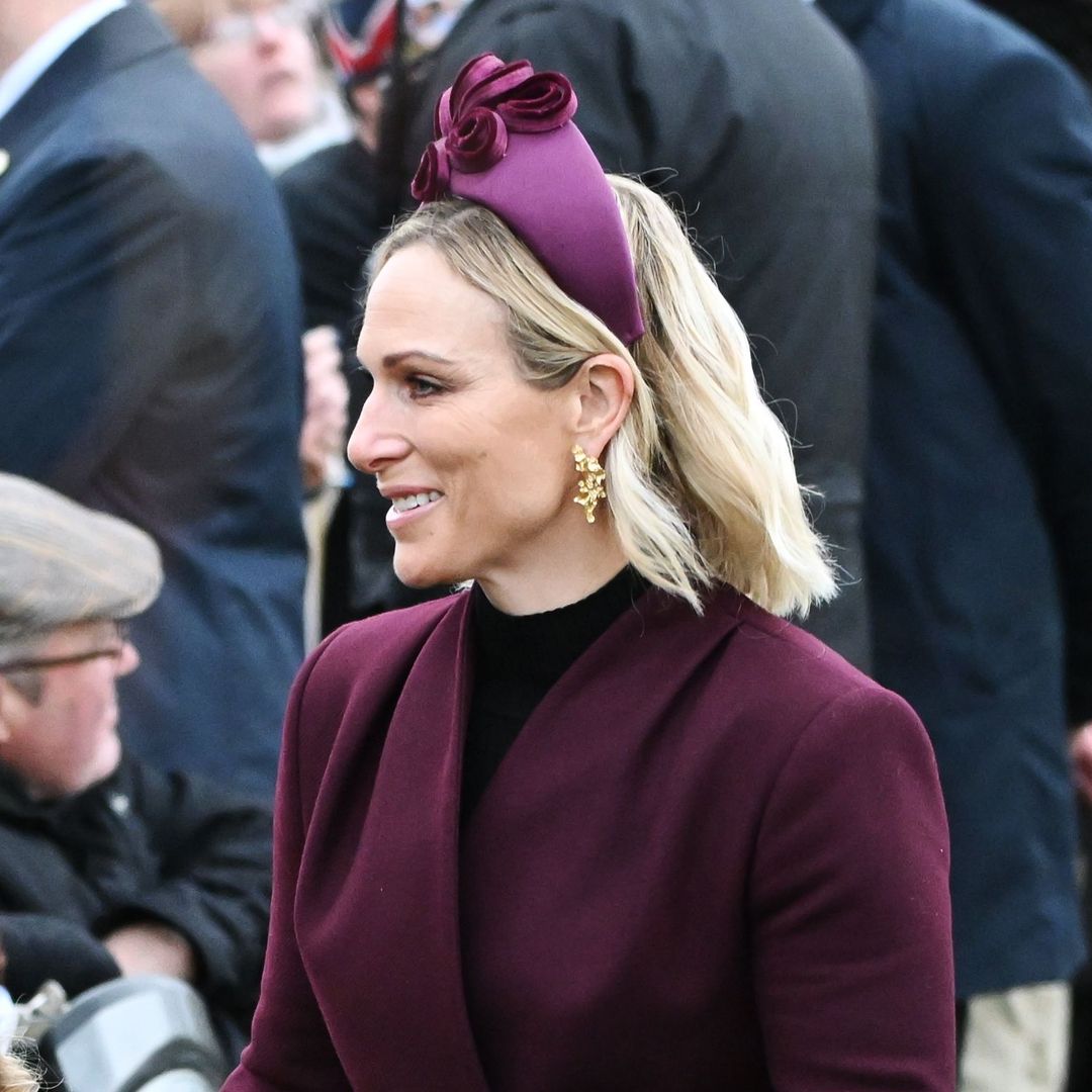 Zara Tindall puts her own spin on Christmas Day fashion in this season's must-have colour