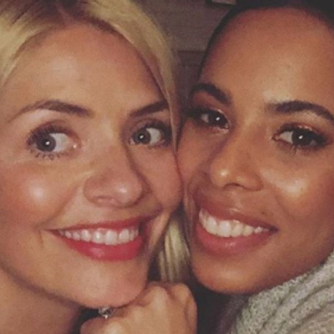 Rochelle Humes and Holly Willoughby get all dressed up to party the night away
