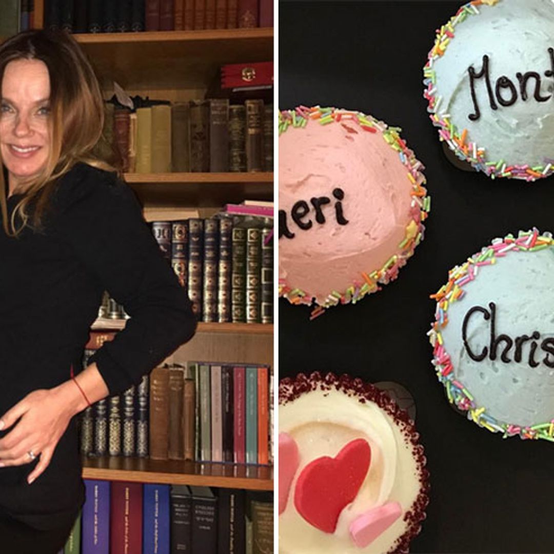Geri Halliwell posts cute cupcakes photo to celebrate birth of baby son