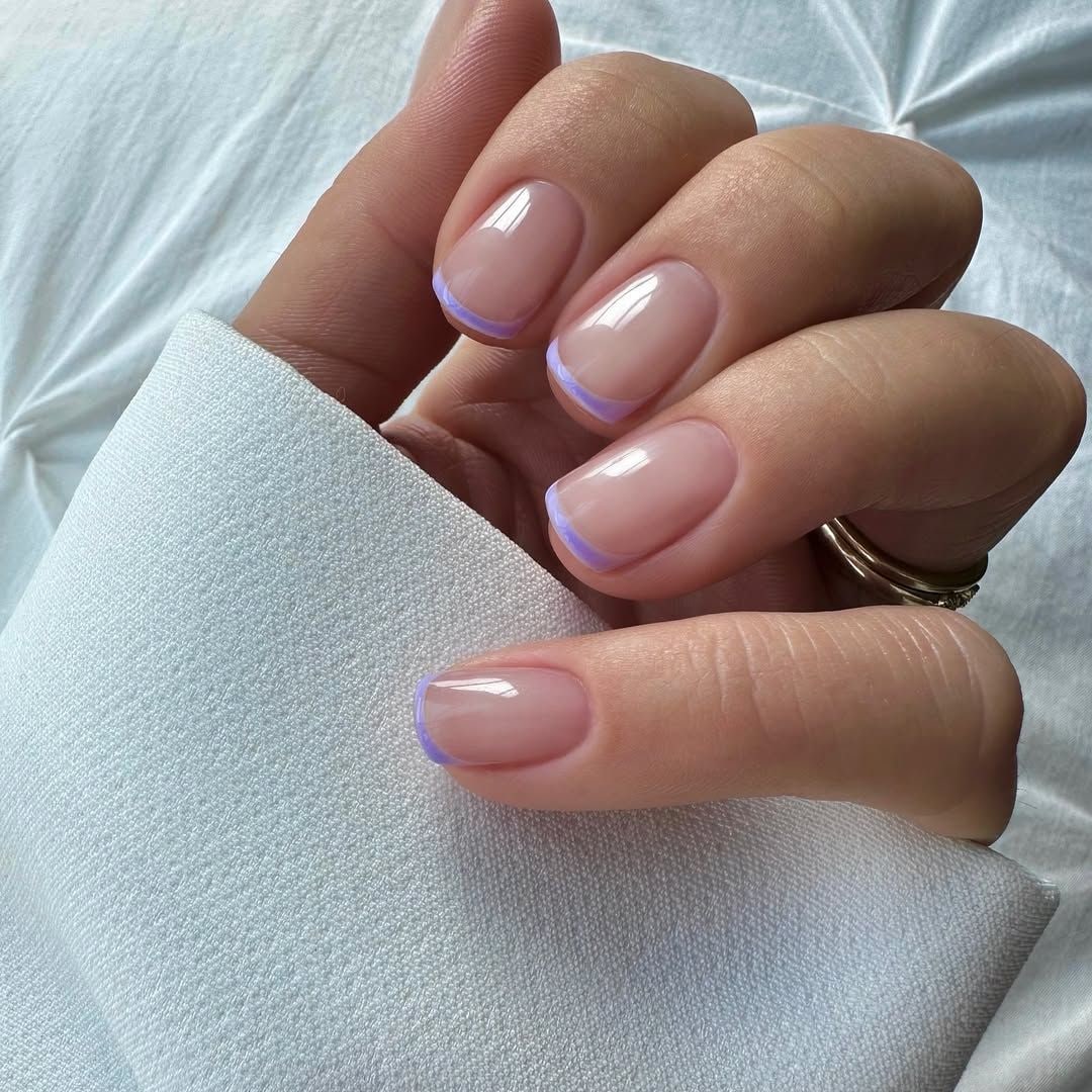 french manicure with colour.