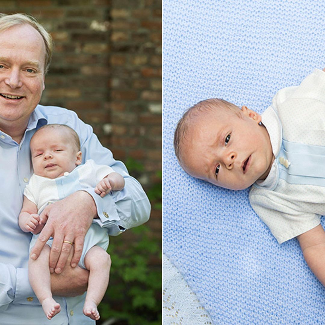 Prince Carlos of Bourbon-Parma presents his one-month-old son in sweet snaps