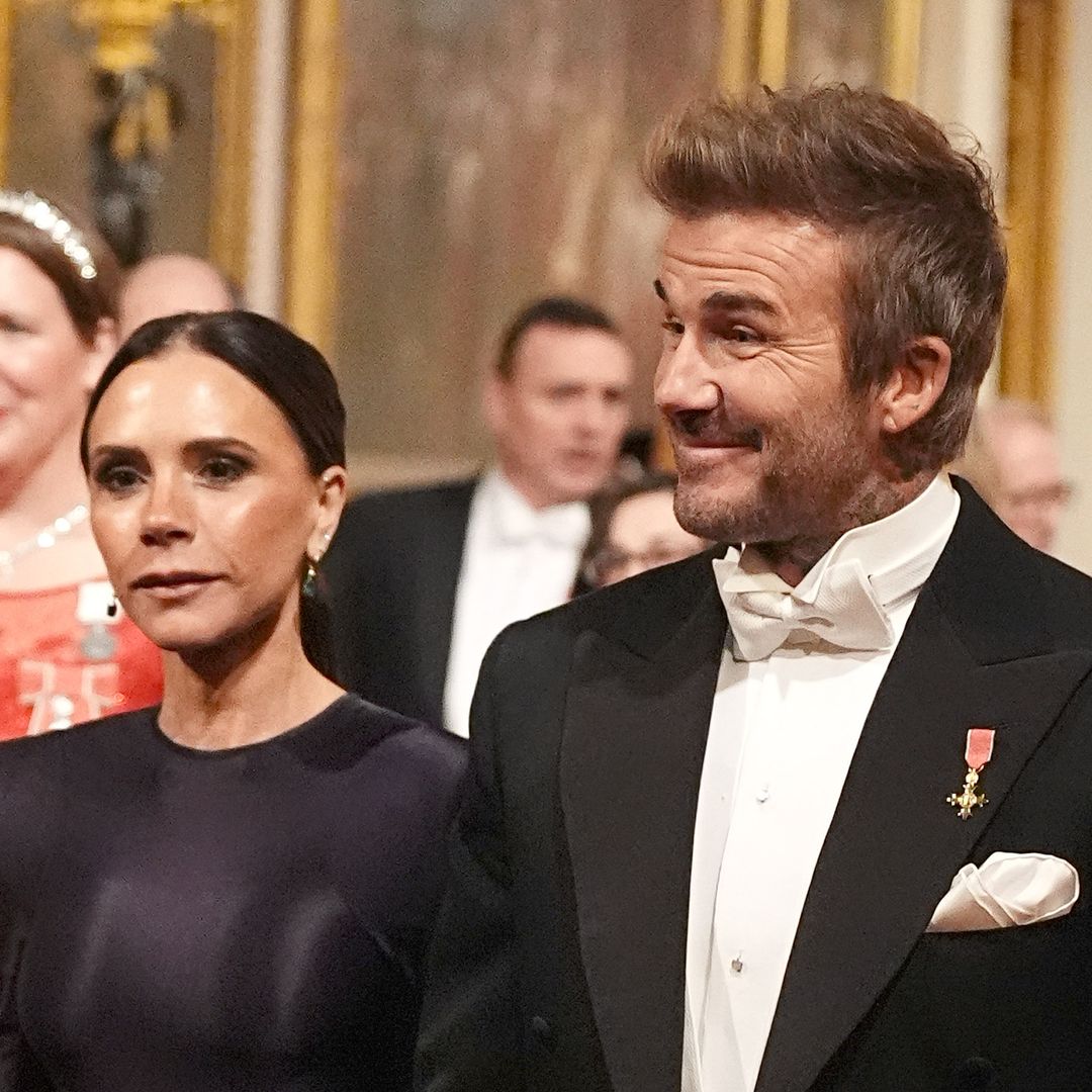 Watch the moment Victoria Beckham realises she's being filmed at state banquet