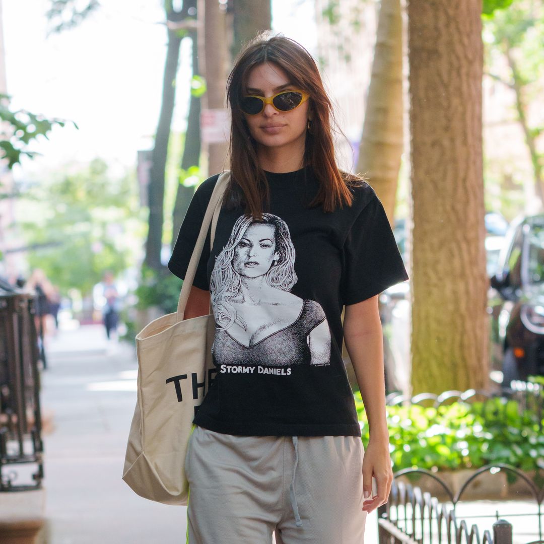 Emily Ratajkowski just made a bold political statement with her  Stormy Daniels T-Shirt