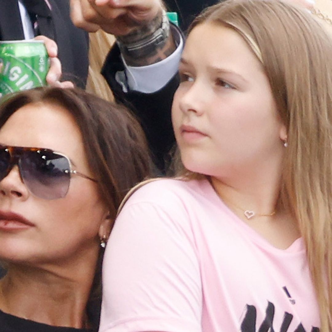 Victoria Beckham and Harper twin in the chicest little black dress
