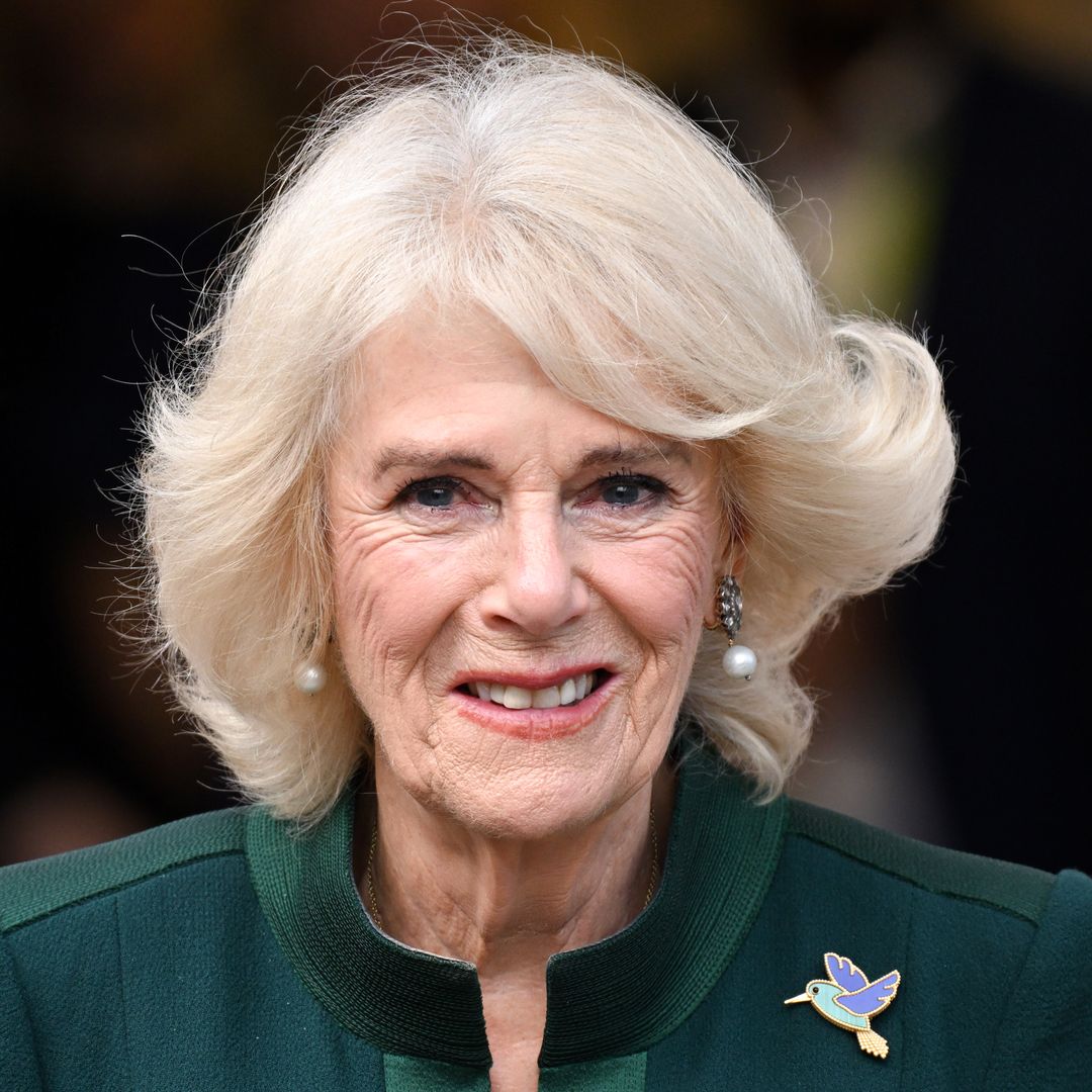 Queen Camilla's silk coat dress at Trooping the Colour has a very ...