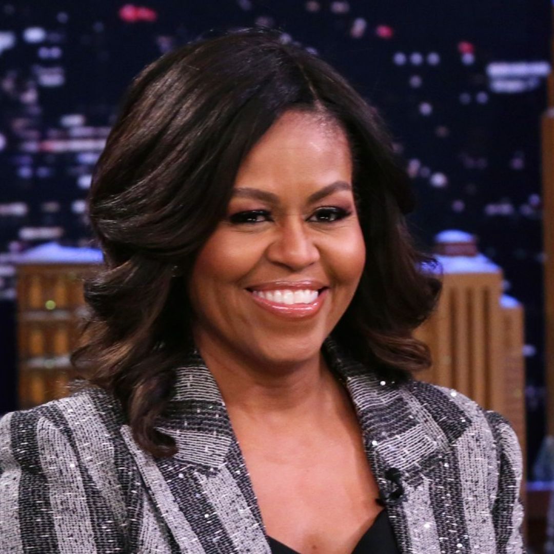 Michelle Obama sparkles in Christopher John Rogers coat for festive appearance