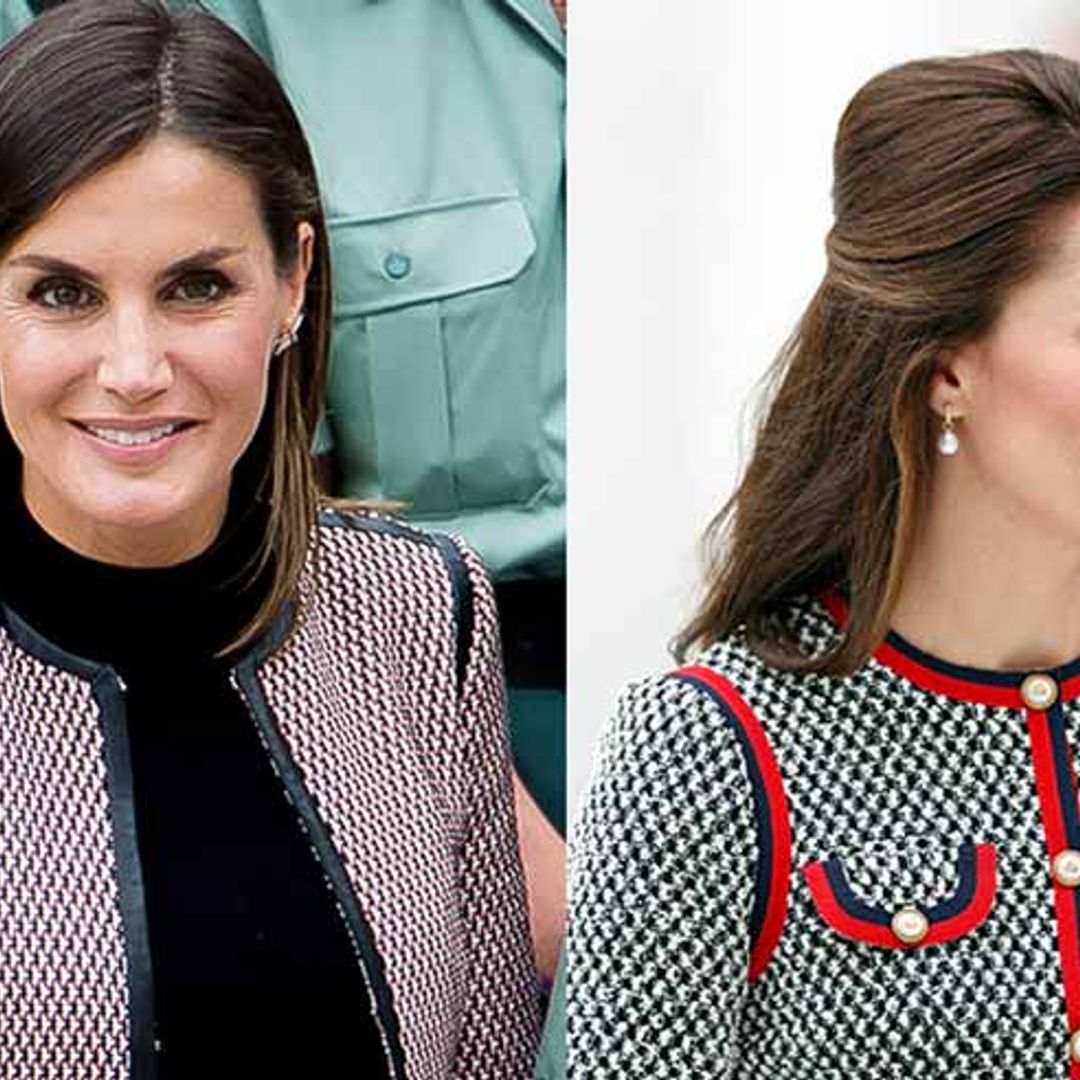 Queen Letizia turns heads in tweed - just like the Duchess of Cambridge's most memorable dress