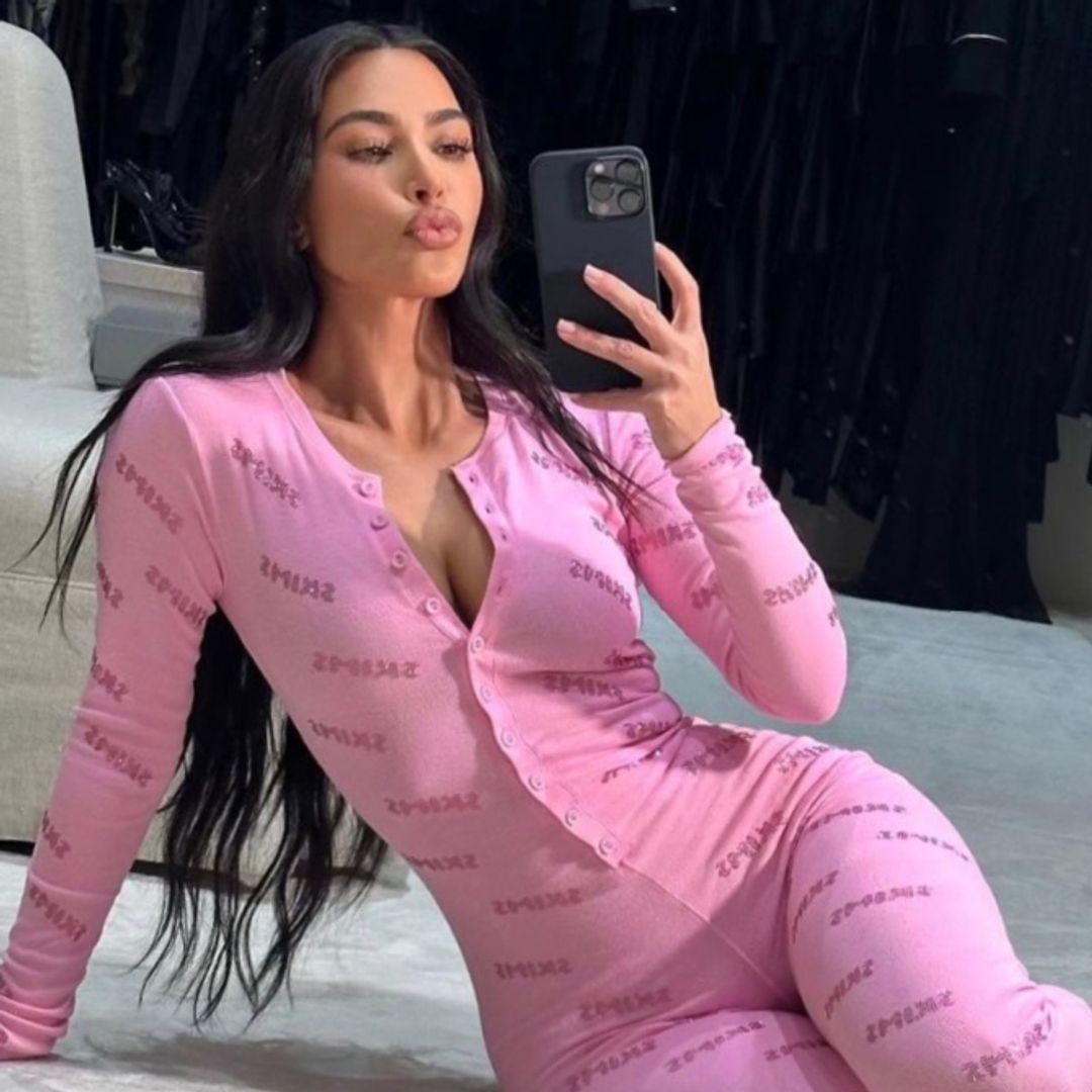 Kim Kardashian's Barbie pink onesie is 50% off just in time for autumn