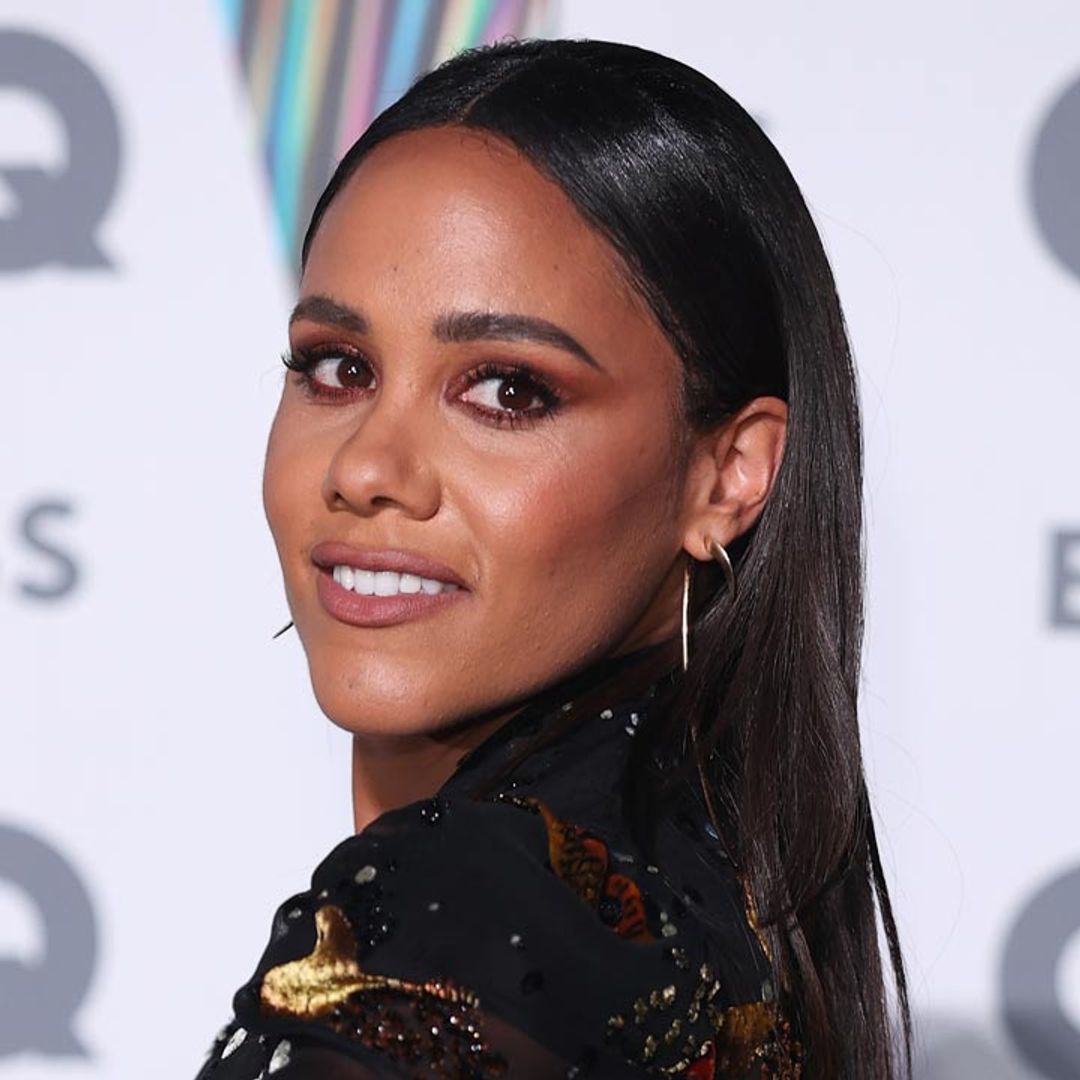 Alex Scott captivates fans in striking blouse and slinky trousers