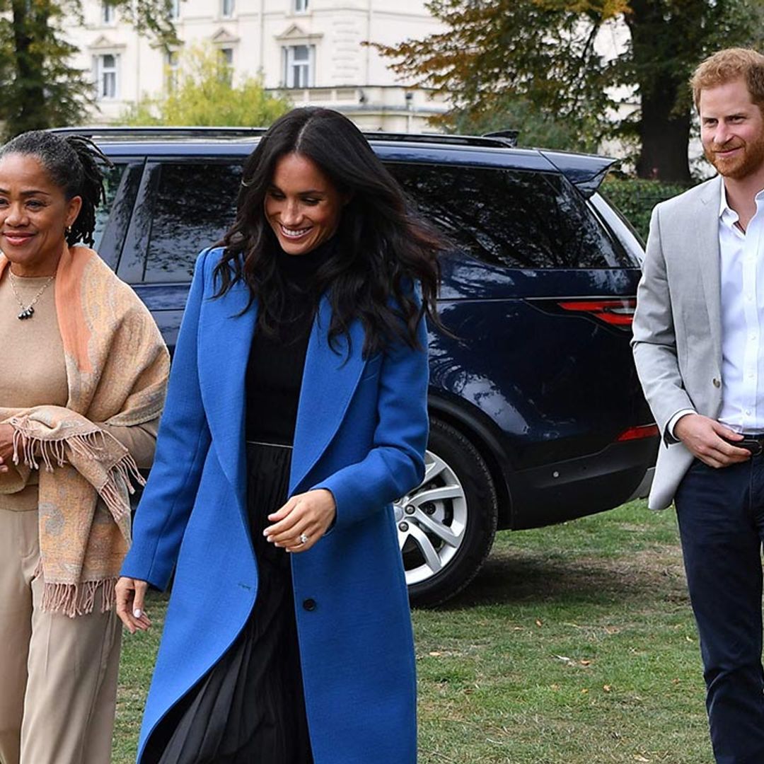 Meghan Markle being supported by mother Doria Ragland while Prince Harry is in UK