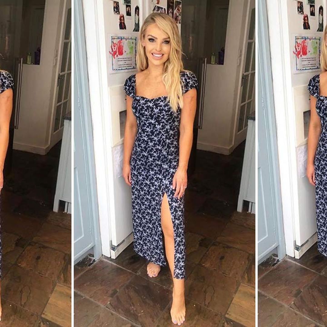 Katie Piper's fans go wild for her daring thigh-split floral dress