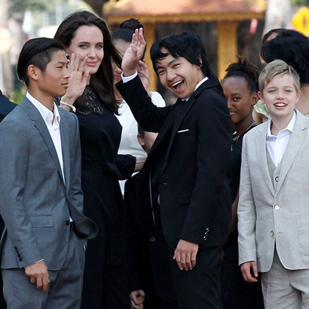 Angelina Jolie makes appearance with children for the first time since split from Brad Pitt – see the photos