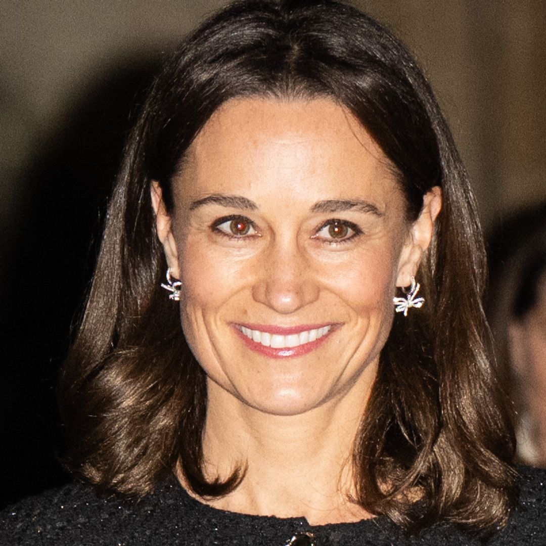 Pippa Middleton sparkles in glitzy jacket and red hot heels