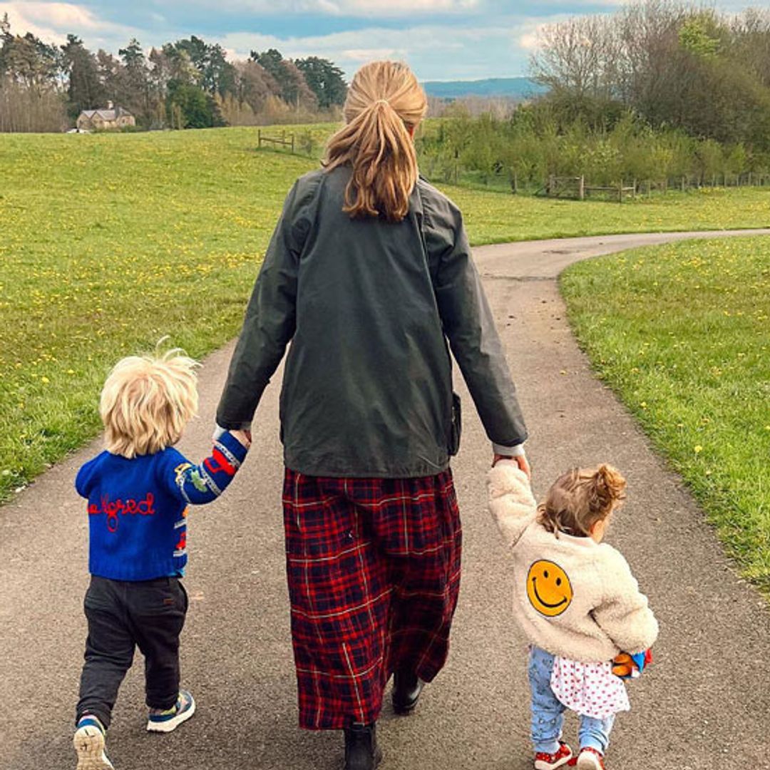 Carrie Johnson shares adorable photo of three kids in sweet bonding moment - and Romy's outfit is so cute