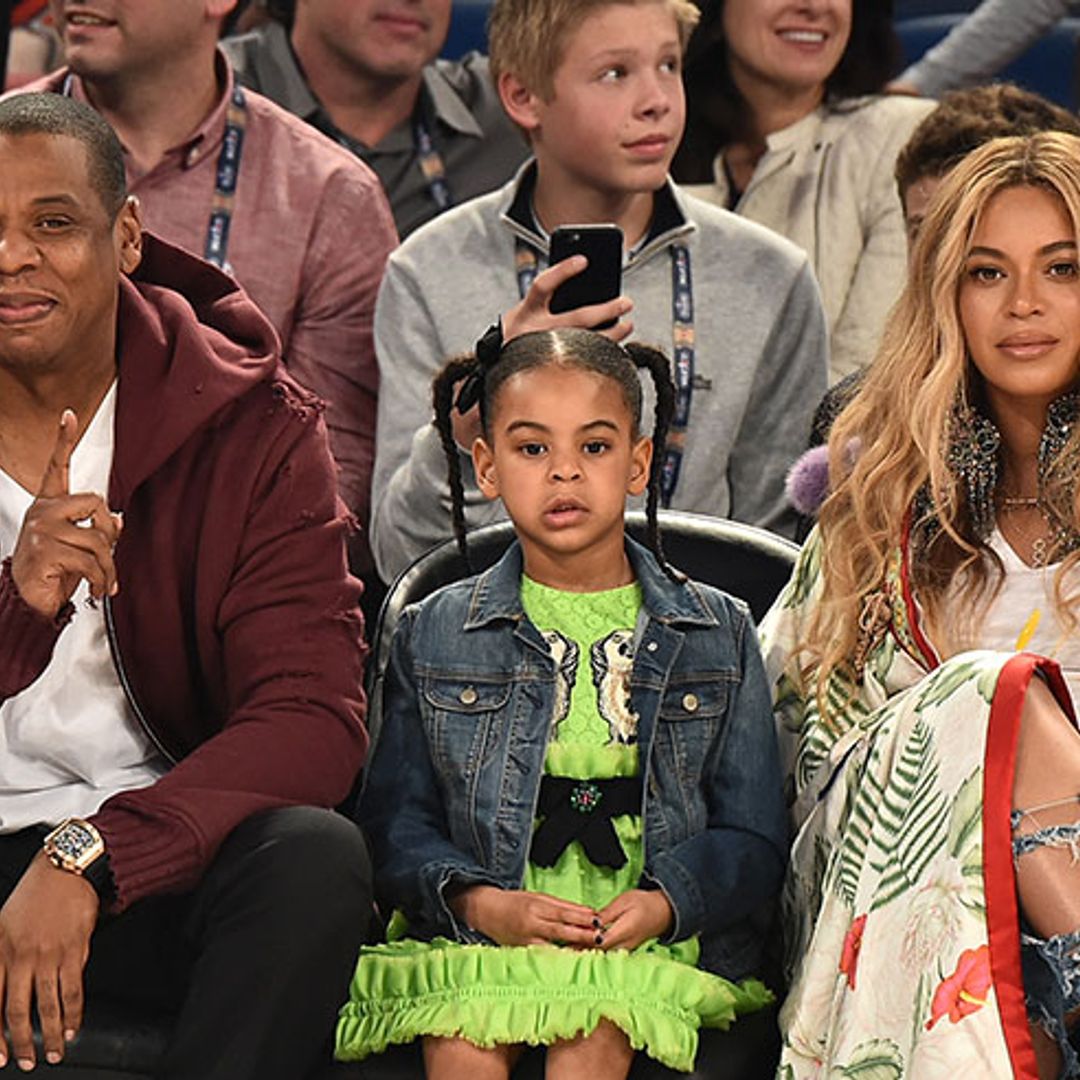 Beyonce kicks back with Jay Z and Blue Ivy at basketball game: see pictures