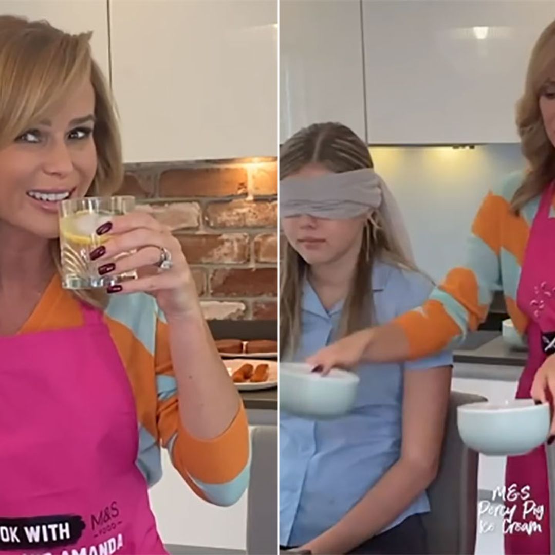 Amanda Holden delights fans with hilarious cooking video featuring her two daughters