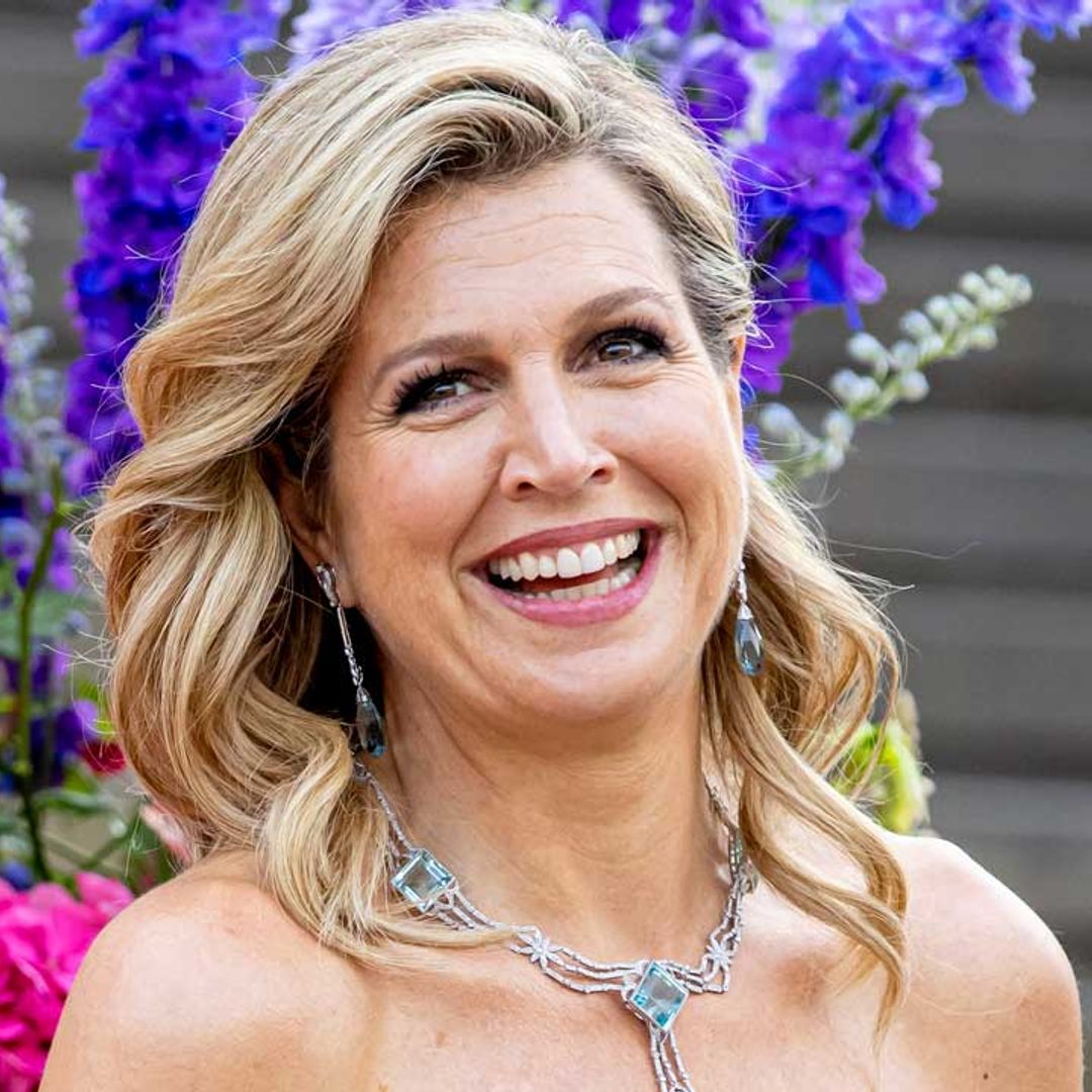 Thrifty Queen Maxima steals the red carpet in recycled dress she wore 10 years ago