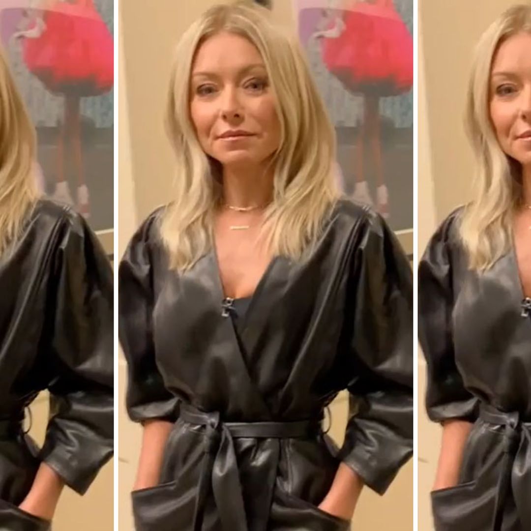 Kelly Ripa's sexy leather dress is her chicest look yet