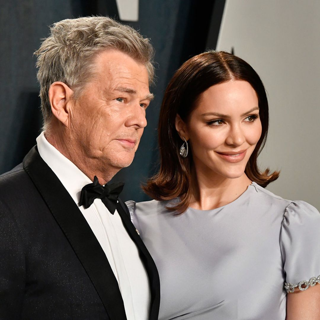 Katharine McPhee finally shows face of her baby son with David Foster!
