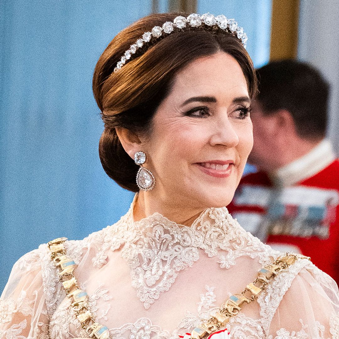 Queen Mary copies Princess Kate in sheer lace ballgown