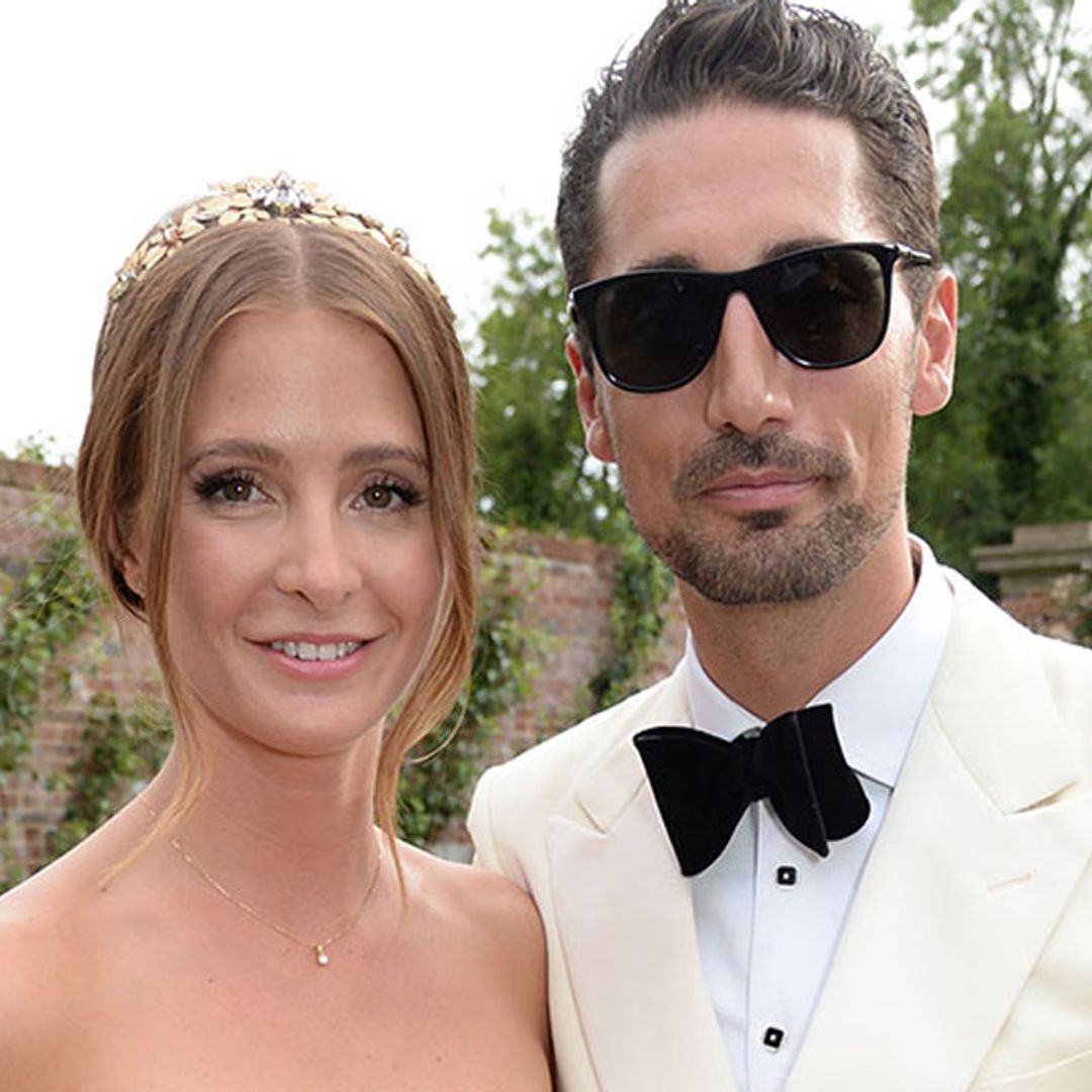 Millie Mackintosh floors fans in bright purple mini dress for sweet date with Hugo Taylor