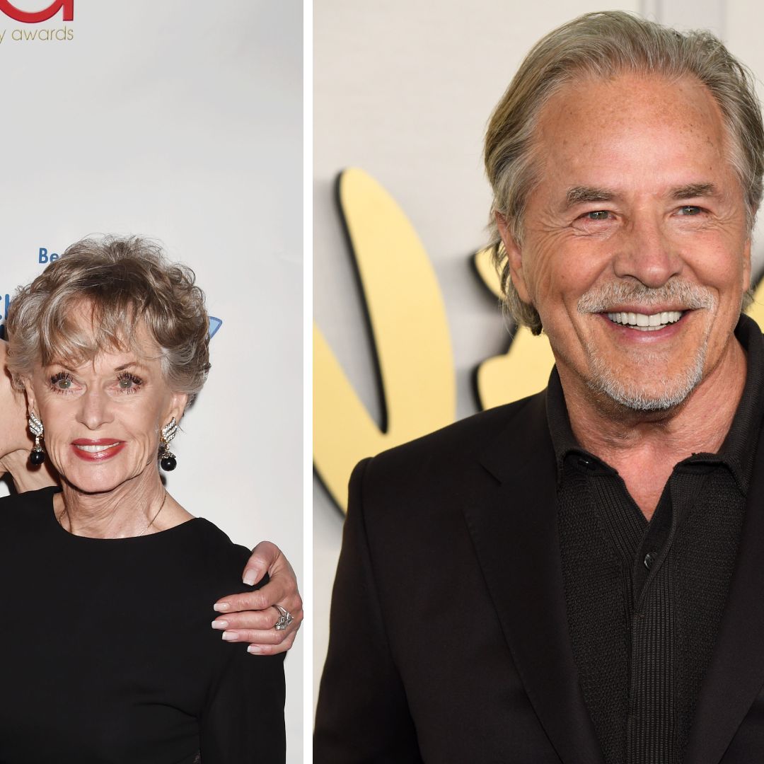 Melanie Griffith's ex Don Johnson poses with legendary former mother-in-law Tippi Hedren in rare photo