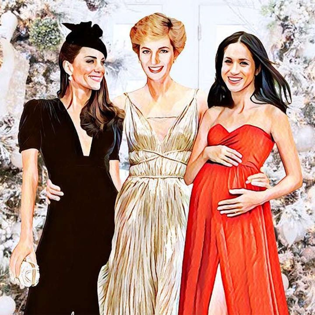 Incredible artist reimagines Princess Diana with her daughters-in-law Kate Middleton and Meghan Markle