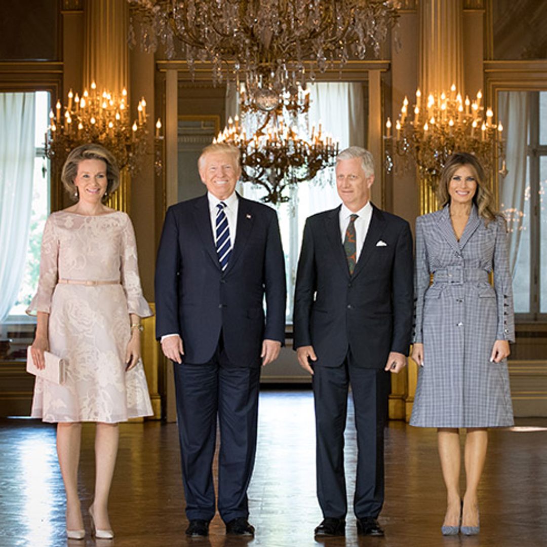 Melania Trump meets Belgian royals after joking with Pope Francis about Donald Trump's diet