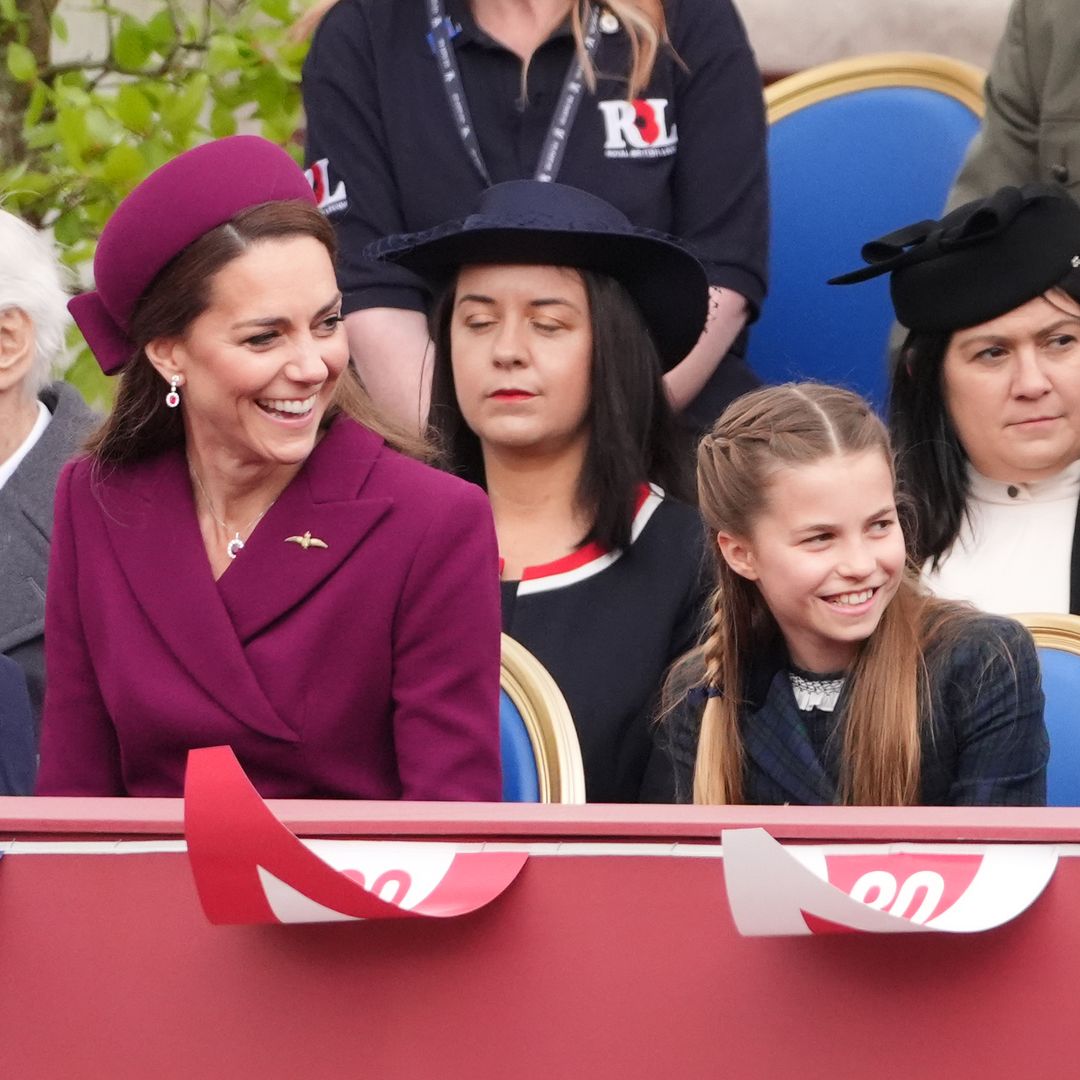 Prince William and Princess Kate reunite with King Charles for flypast