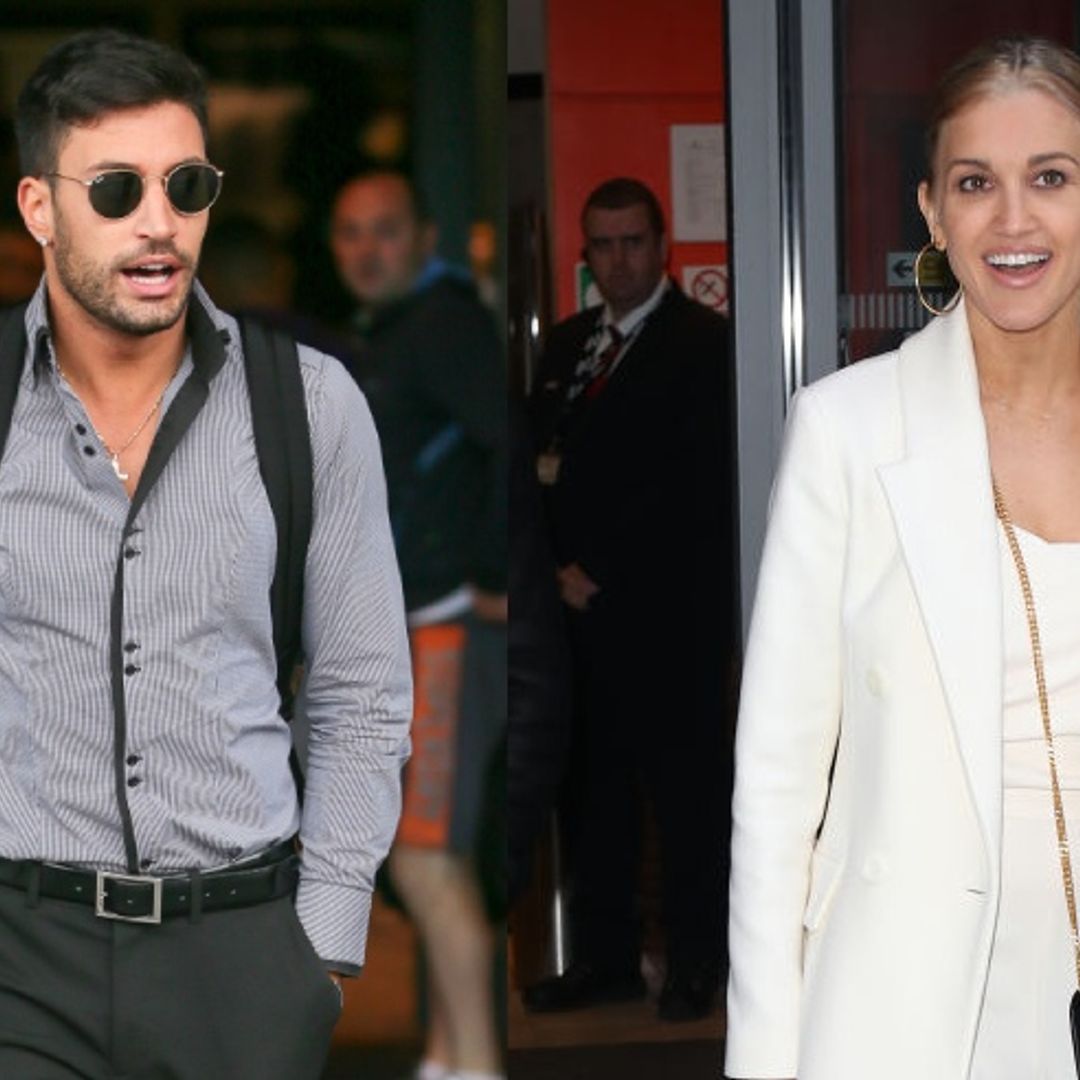 Strictly's Ashley Roberts and Giovanni Pernice pictured kissing after tour training