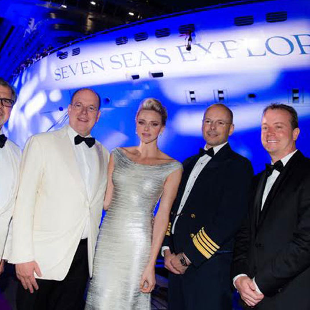 Princess Charlene looks more glam than ever christening a cruise ship in Monte Carlo