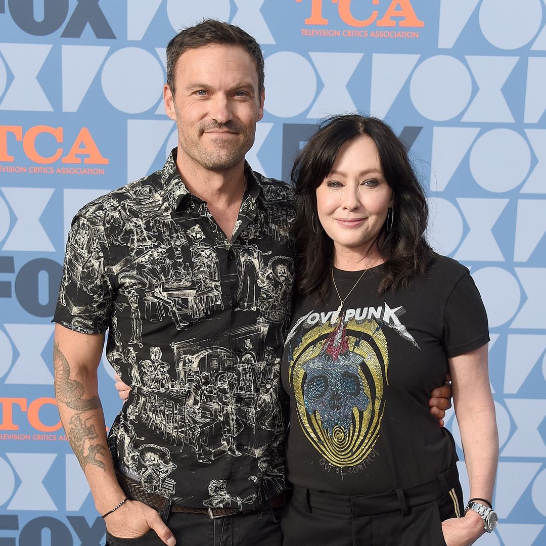 Brian Austin Green and Shannen Doherty arrive at the FOX Summer TCA 2019 All-Star Party at Fox Studios on August 7, 2019 in Los Angeles, California.