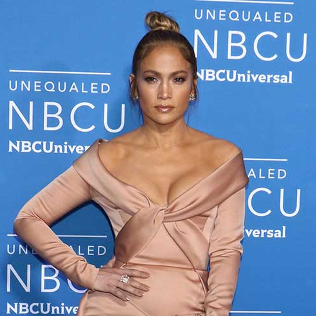 Jennifer Lopez wears Elie Saab couture to NBCUniversal presentation