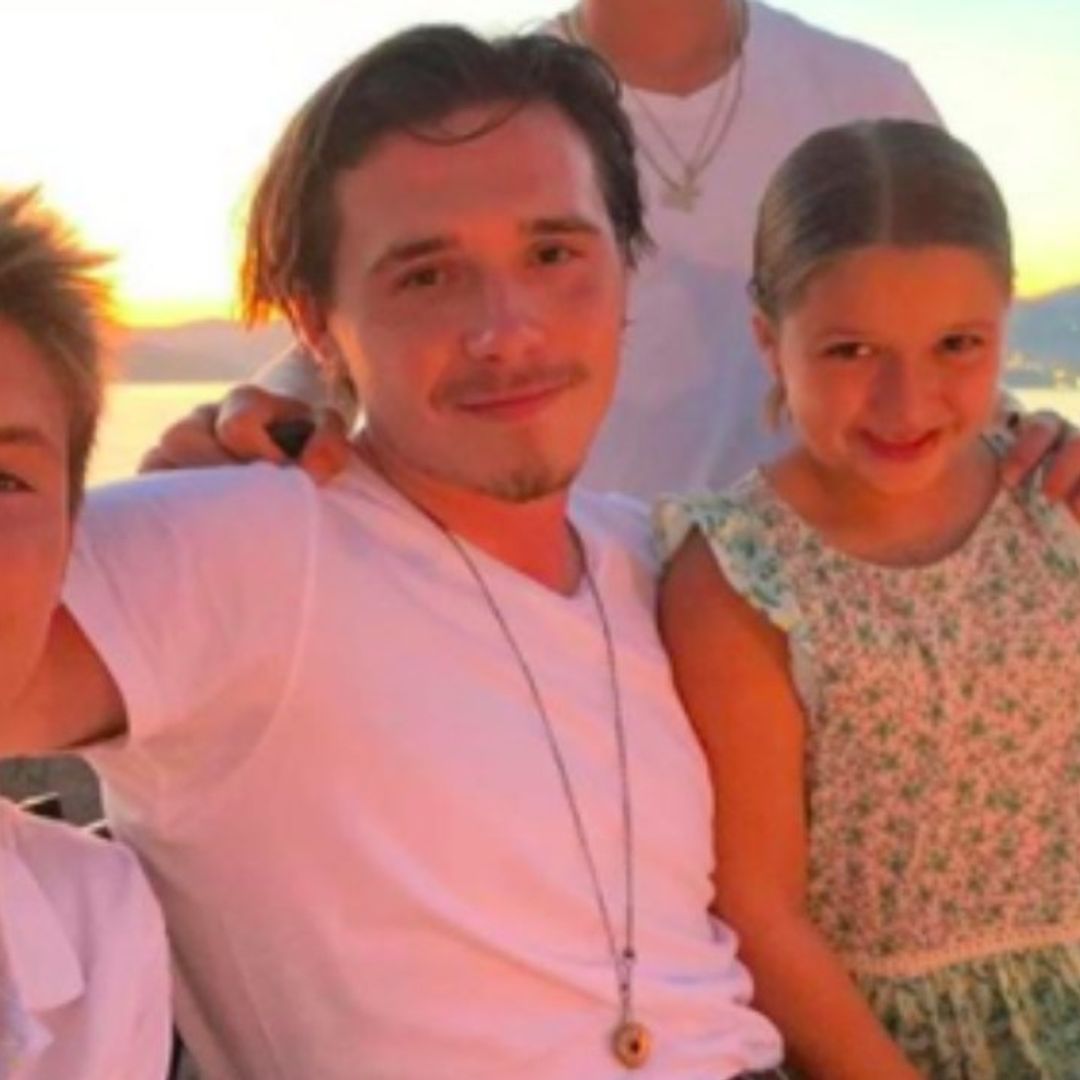 Brooklyn Beckham shares sweet photo of sister Harper as he reveals he misses his family