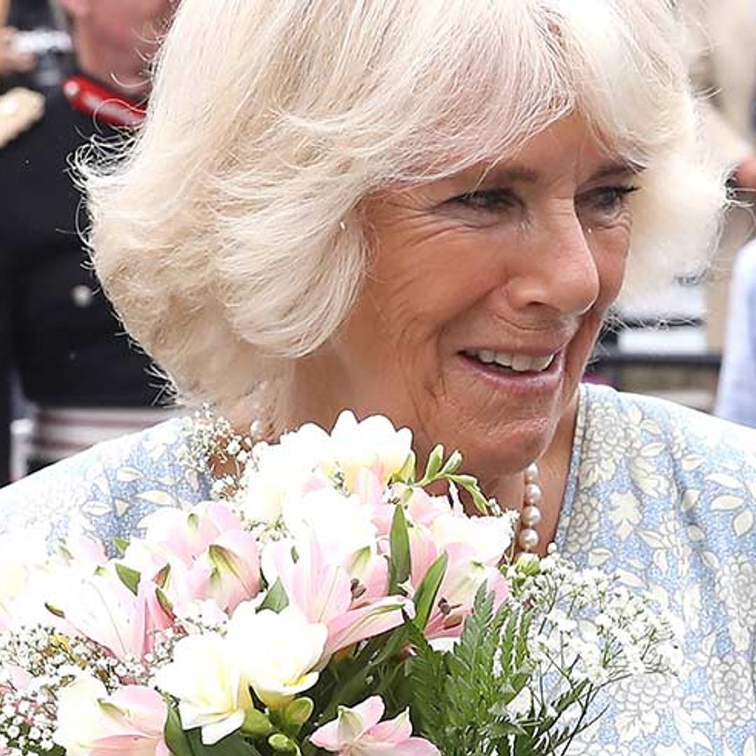 The Duchess of Cornwall stuns in an icy blue number - but there's one style essential she just can't be without