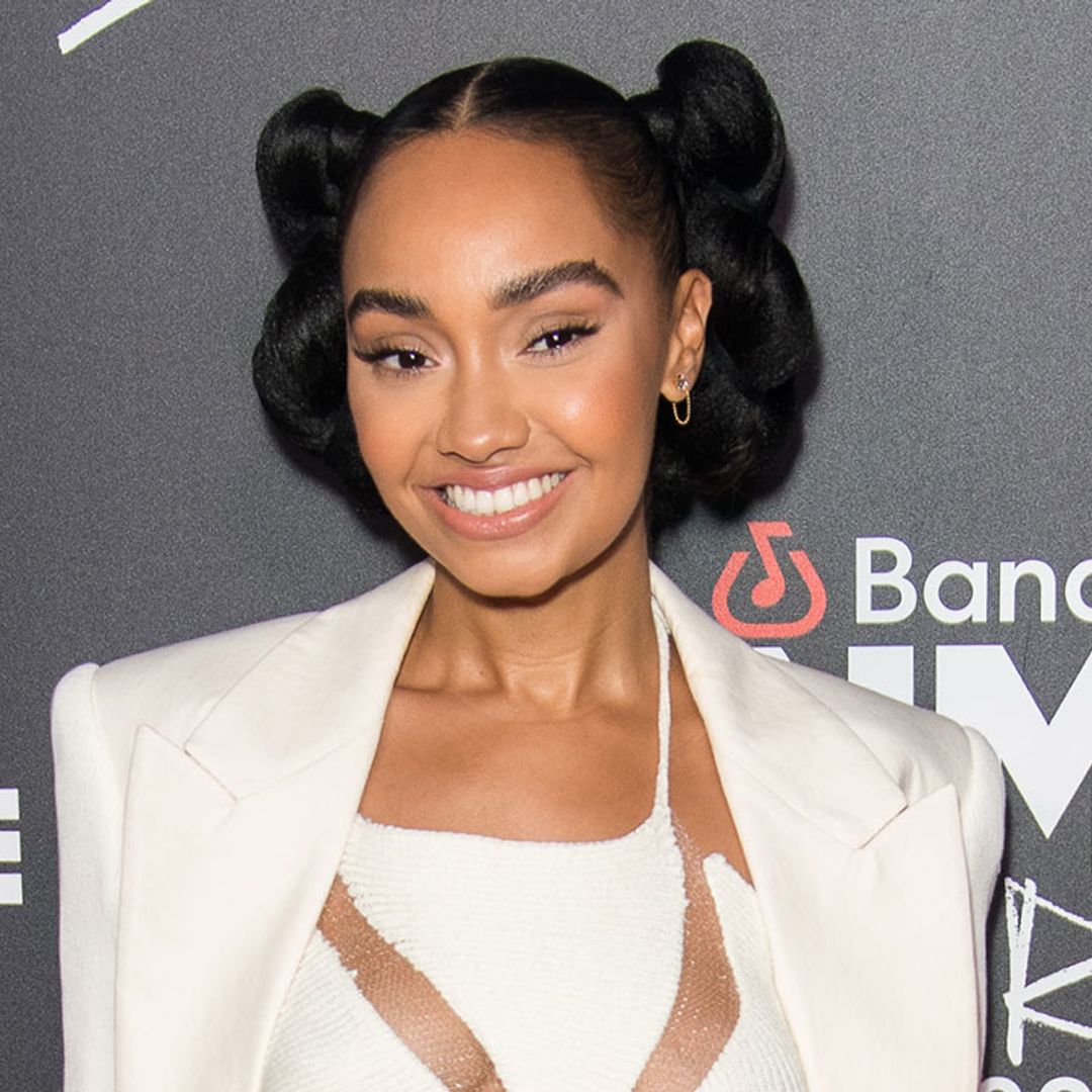 Little Mix star Leigh-Anne Pinnock displays tiny waist in bold all-white outfit