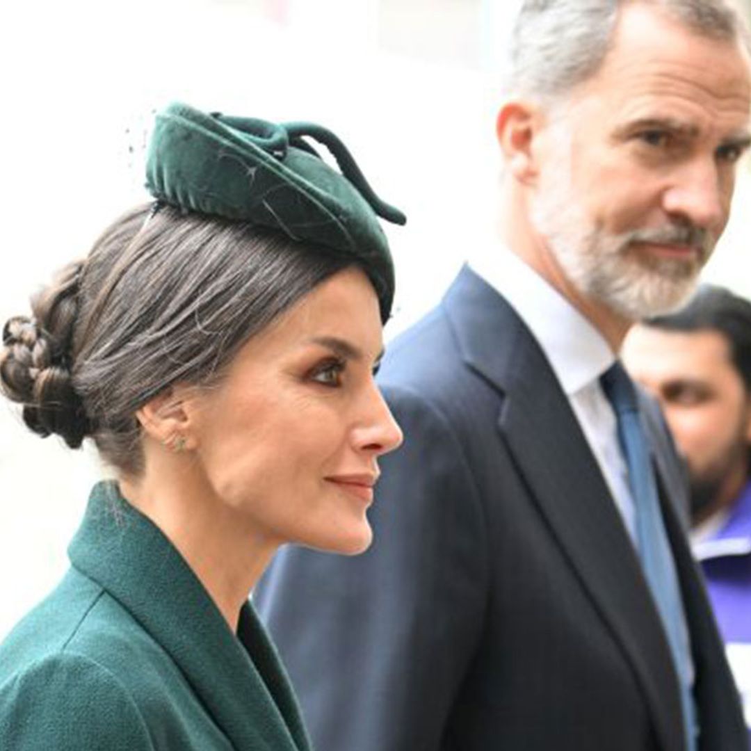 Queen Letizia looks elegant in green at Prince Philip's memorial service