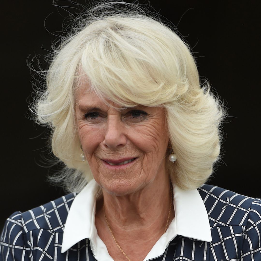 Camilla Parker Bowles stuns in chic geometric dress as she makes new public appearance