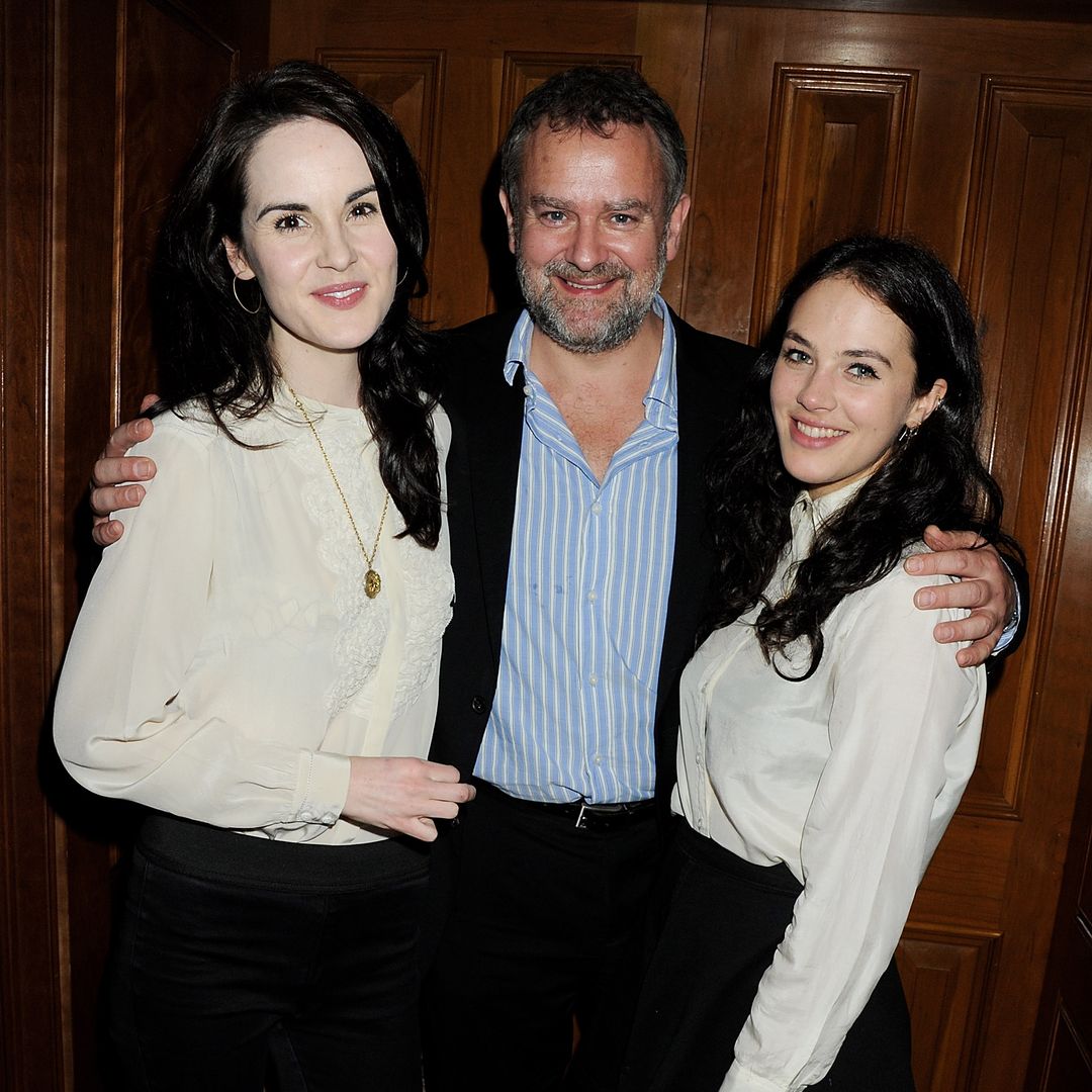 Downton Abbey's Hugh Bonneville supports on-screen daughter Jessica Brown Findlay on special night out