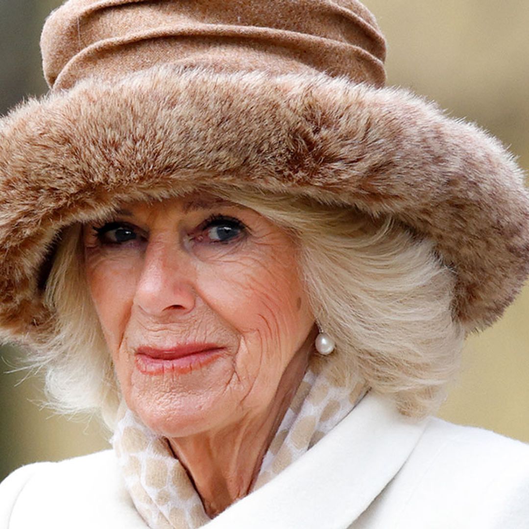 Shy Queen Consort Camilla, 4, clutches sister's hand in angelic bridesmaid photo