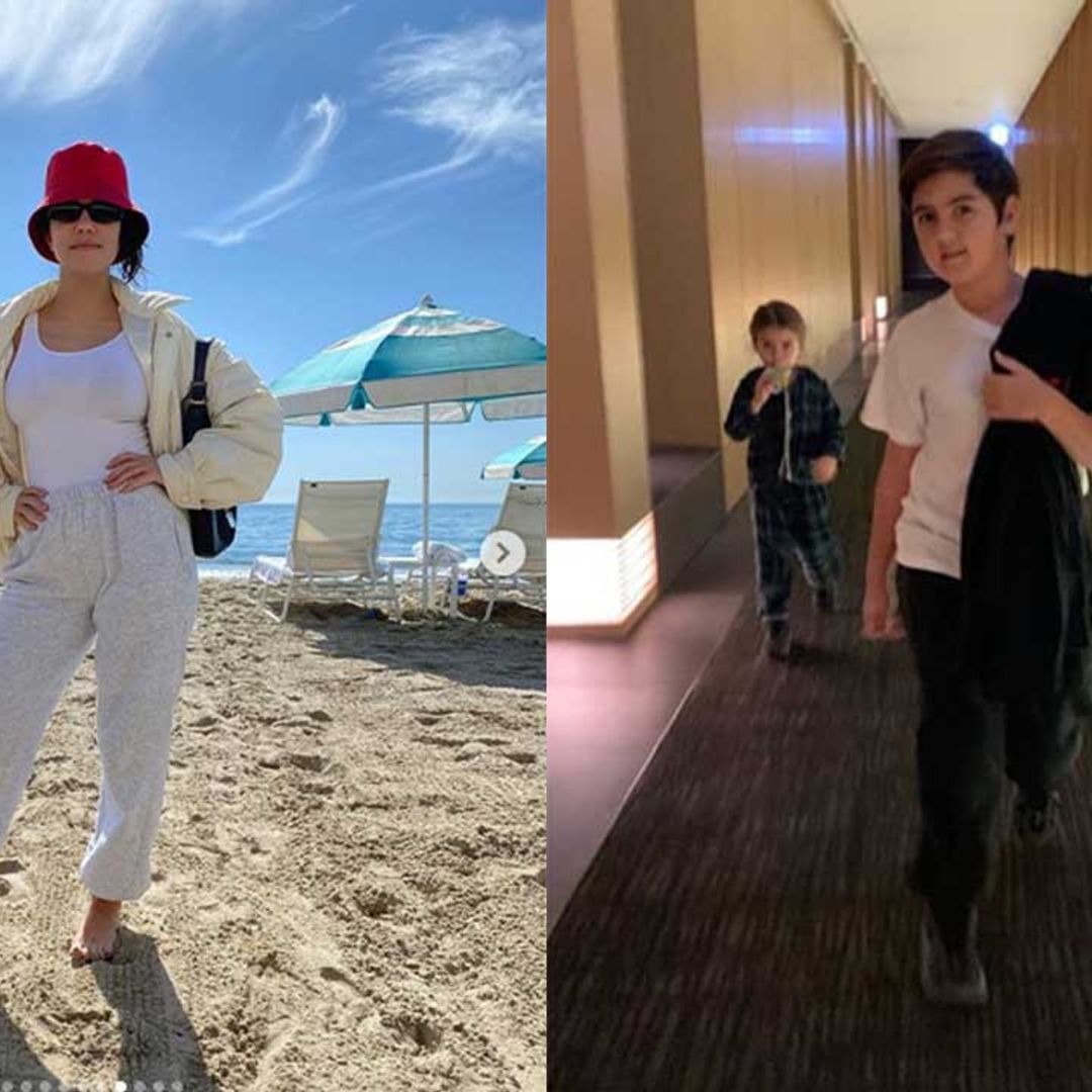 Kourtney Kardashian shares adorable photos of her children from family staycation