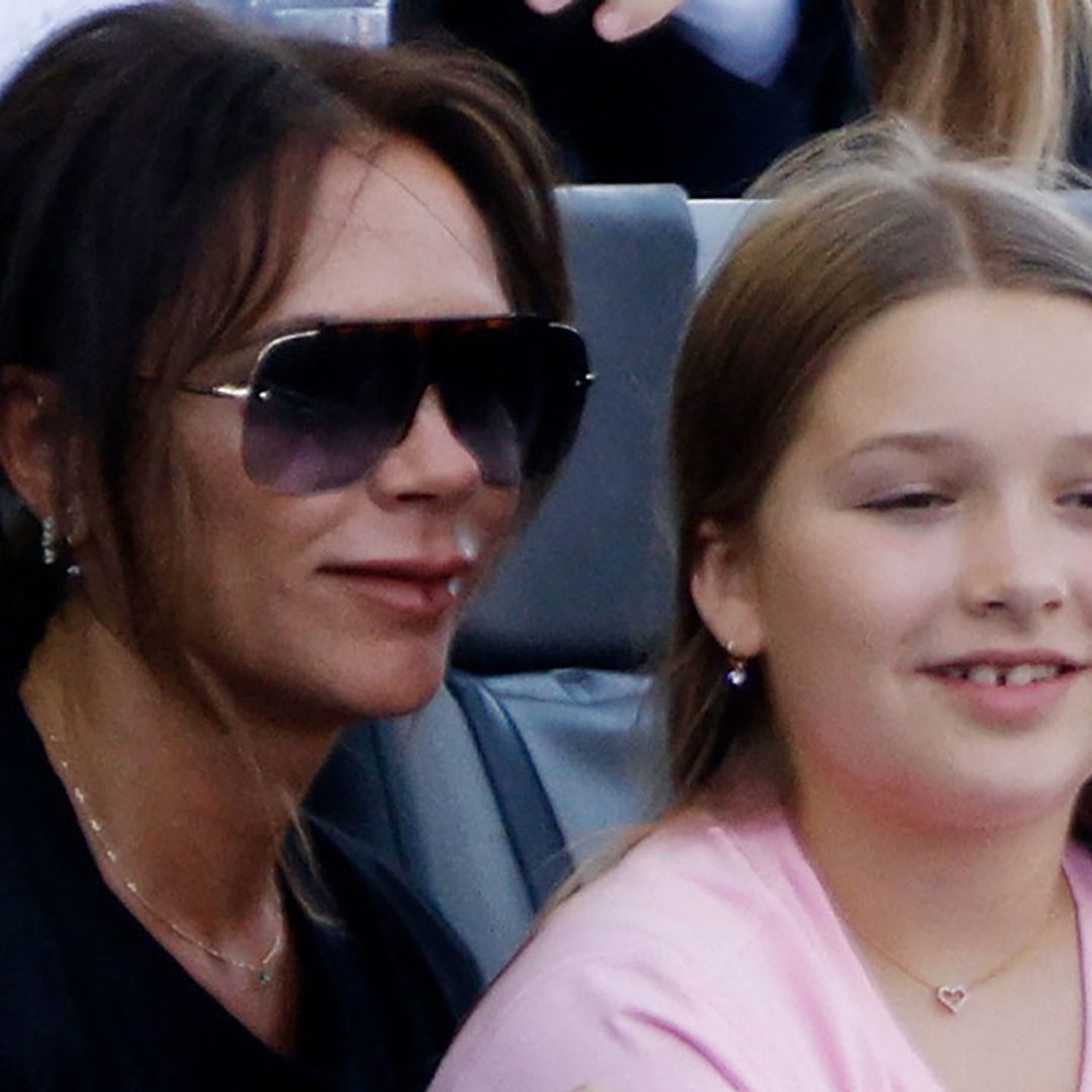 Harper Beckham poses for the sweetest photo with her grandparents