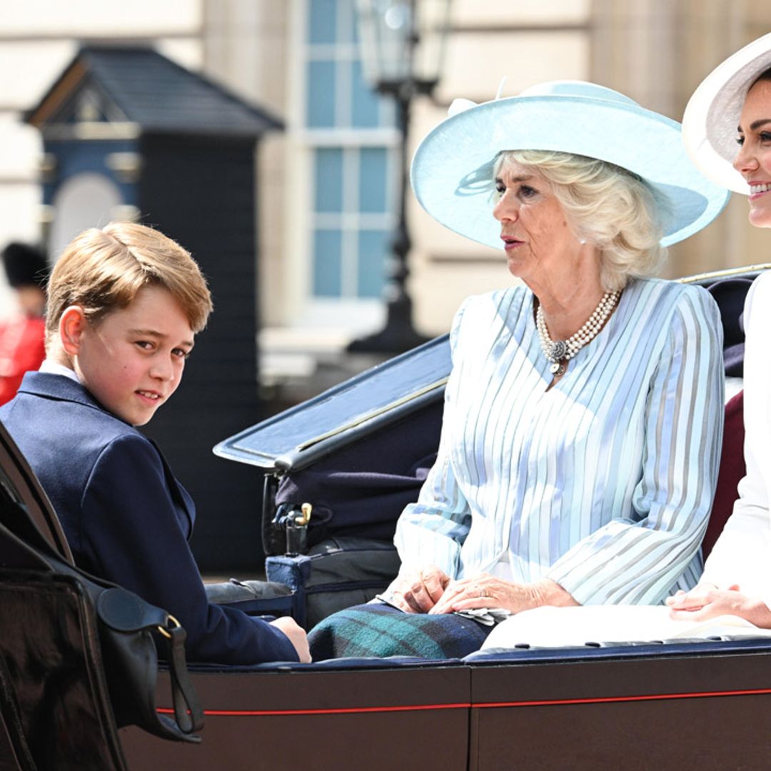 Prince George, Princess Charlotte and Prince Louis met with huge cheers as they make carriage debut
