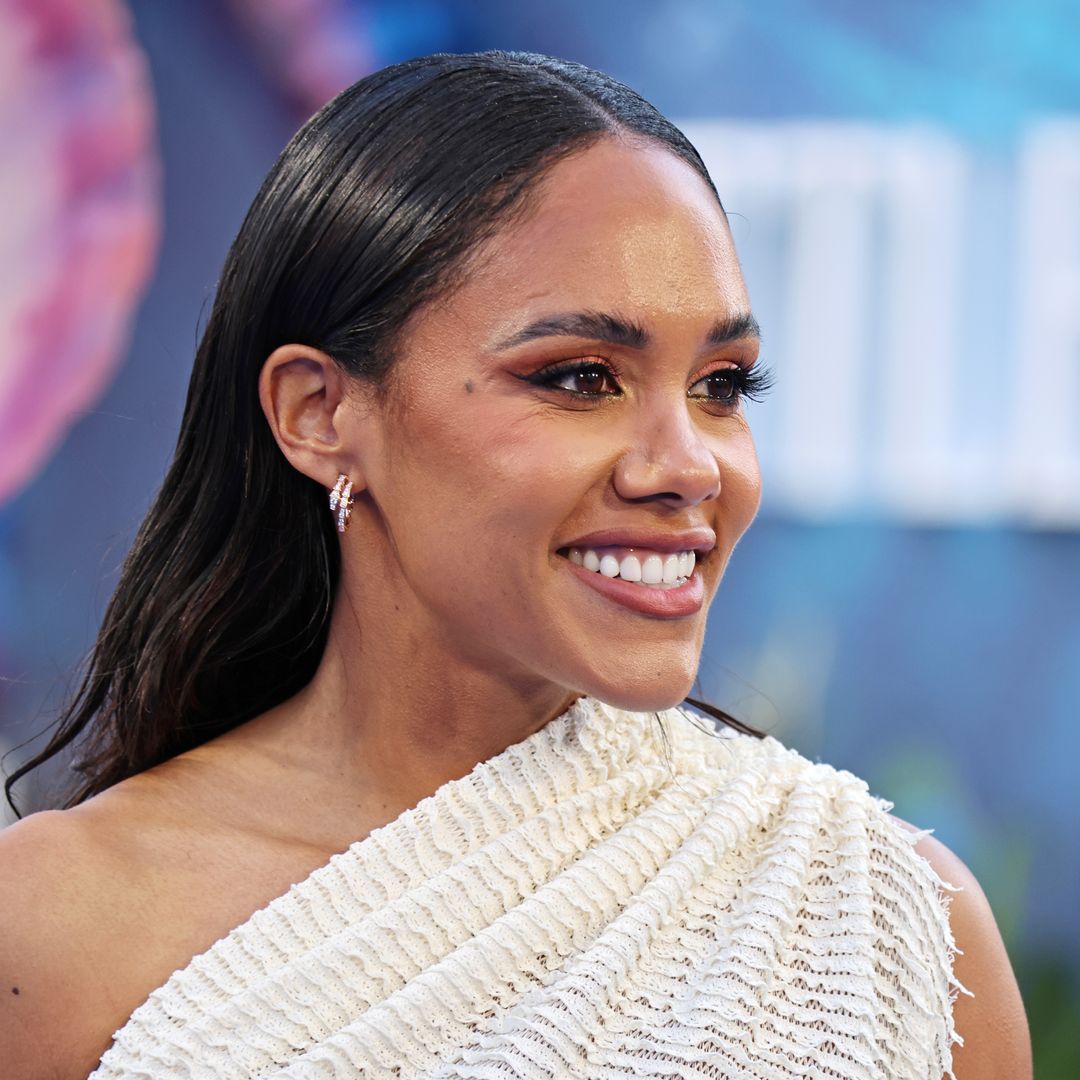 Alex Scott commands attention in ravishing gown with daring slit
