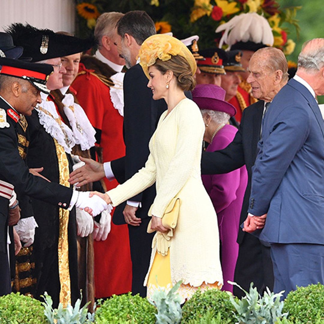 Queen Letizia of Spain stuns in yellow on state visit to the UK