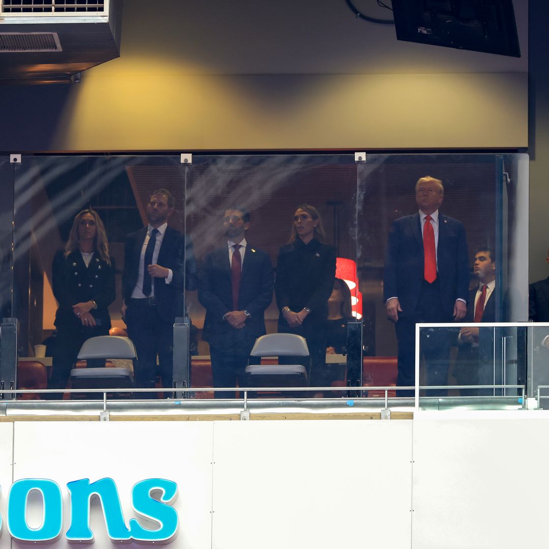 U.S. President Donald Trump attends the memorial service for political activist Charlie Kirk at State Farm Stadium on September 21, 2025 in Glendale, Arizona. Kirk, the CEO and co-founder of Turning Point USA, was shot and killed on September 10th while speaking at an event during his "American Comeback Tour" at Utah Valley University.