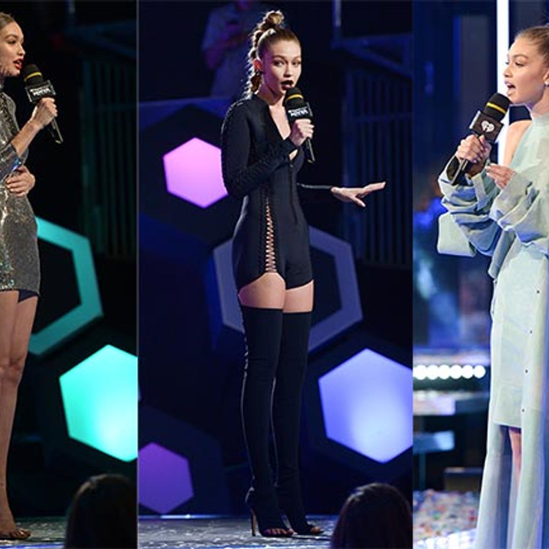 Gigi Hadid wows with 6 outfit changes at iHeartRadio MMVAs