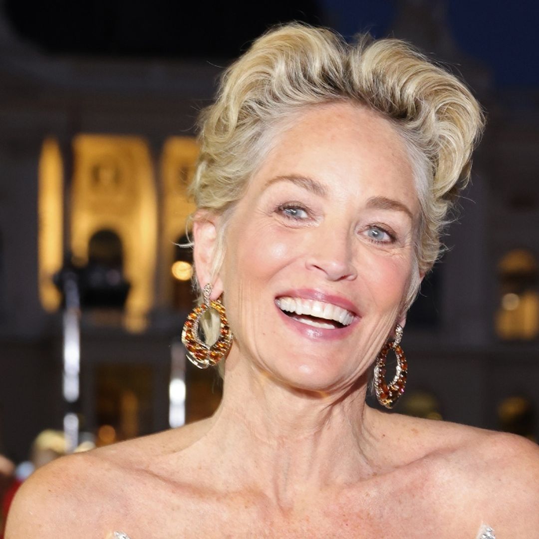 Sharon Stone dazzles in sensational gold gown you need to see to believe