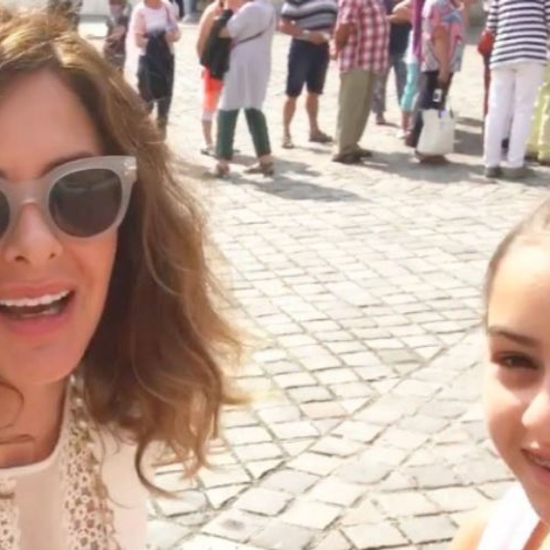 Trinny Woodall posts outfit of the day video from Paris – with a rare appearance from daughter Lyla
