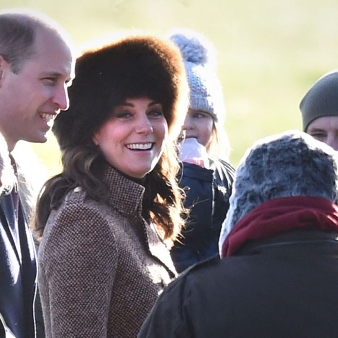 Kate steps out for church with the royal family